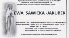 Zmarła Ewa Stawicka-Jakubek. Żyła 76 lat.