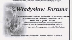 Zmarł Władysław Fortuna. Żył 76 lat.