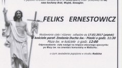 Zmarł Feliks Ernestowicz. Żył 68 lat.