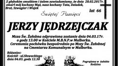 Zmarł Jerzy Jędrzejczak. Żył 66 lat.