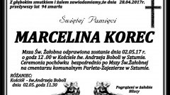 Zmarła Marcelina Korec. Żyła 94 lata.