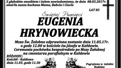 Zmarła Eugenia Hrynowiecka. Żyła 83 lata.