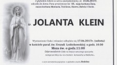 Zmarła Jolanta Klein. Żyła 55 lat.