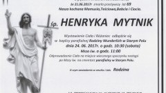 Zmarła Henryka Mytnik. Żyła 69 lat.