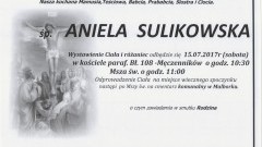 Zmarła Aniela Sulikowska. Żyła 83 lata.