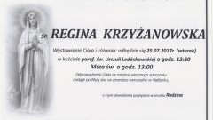 Zmarła Regina Krzyżanowska. Żyła 93 lata.