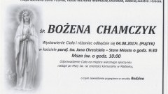 Zmarła Bożena Chamczyk. Żyła 61 lat.