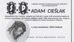 Zmarł Adam Cieślak. Żył 52 lat.