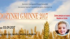 Gmina Dzierzgoń: Zapraszamy na dożynki gminne w Bągarcie. Będzie zbiórka na operację dla Nikosia Nazarewicza – 03.09.2017