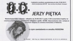 Zmarł Jerzy Piętka. Żył 63 lata.