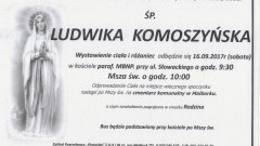 Zmarła Ludwika Komoszyńska. Żyła 88 lat.