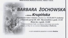 Zmarła Barbara Żochowska. Żyła 73 lata.
