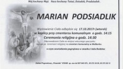 Zmarł Marian Podsiadlik. Żył 87 lat.