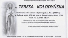 Zmarła Teresa Kołodyńska. Żyła 64 lata.