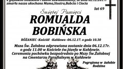Zmarła Romualda Babińska. Żyła 69 lat.