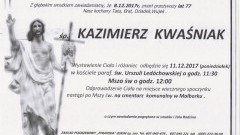 Zmarł Kazimierz Kwaśniak. Żył 77 lat