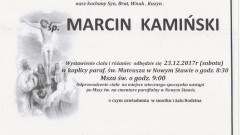 Zmarł Marcin Kamiński. Żył 19 lat.
