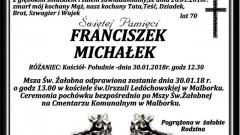 Zmarł Franciszek Michałek. Żył 70 lat.