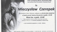 Zmarł Mieczysław Czerepak. Żył 88 lat.