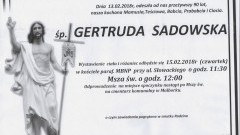 Zmarła Gertruda Sadowska. Żyła 90 lat.