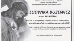 Zmarła Ludwika Bużewicz. Żyła 63 lat.