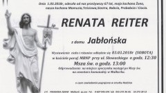 Zmarła Renata Reiter. Żyła 67 lat