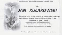 Zmarł Jan Kułakowski. Żył 91 lat.