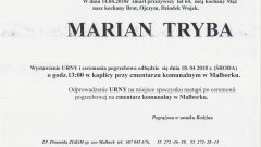 Zmarł Marian Tryba. Żył 64 lat