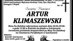 Zmarł Artur Klimaszewski. Żył 43 lata.