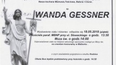 Zmarła Wanda Gessner. Żyła 80 lat.