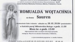 Zmarła Romualda Wojtachnia. Żyła 87 lat.