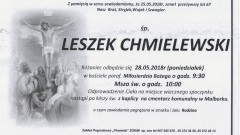 Zmarł Leszek Chmielewski. Żył 67 lat.