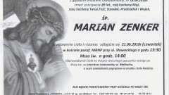 Zmarł Marian Zenker. Żył 89 lat.