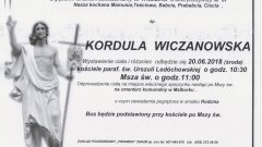 Zmarła Kordula Wiczanowska. Żyła 87 lat.