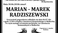 Zmarł Marian Marek Radziszewski.