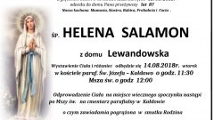 Zmarła Helena Salamon. Żyła 87 lat. 