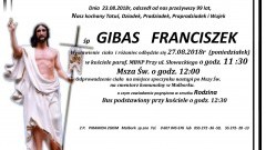 Zmarł Franciszek Gibas. Żył 99 lat.