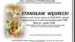 Zmarł Stanisław Węgrecki. Żył 76 lat.