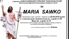 Zmarła Maria Sawko. Żyła 96 lat.