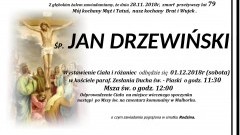 Zmarł Jan Drzewiński. Żył 79 lat.