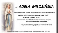 Zmarła Adela Miłosińska. Żyła 92 lata.