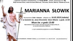 Zmarła Marianna Słowik. Żyła 82 lata.