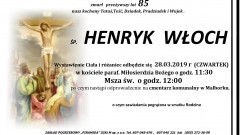 Zmarł Henryk Włoch. Żył 85 lat.