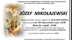 Zmarł Józef Mikołajewski. Żył 87 lat. 