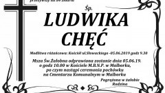 Zmarła Ludwika Chęć. Żyła 84 lata.