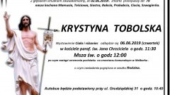 Zmarła Krystyna Tobolska. Żyła 79 lat