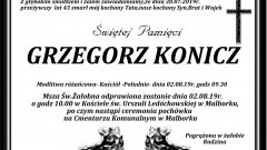 Zmarł Grzegorz Konicz. Żył 43 lata