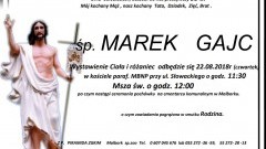 Zmarł Marek Gajc. Żył 58 lat.