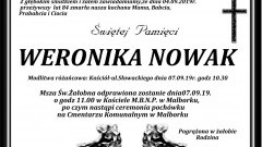 Zmarła Weronika Nowak. Żyła 84 lata