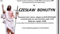 Zmarł Czesław Bohutyn. Żył 87 lat